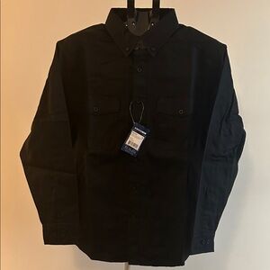 Classic Black Men's Casual Button-Down Shirt